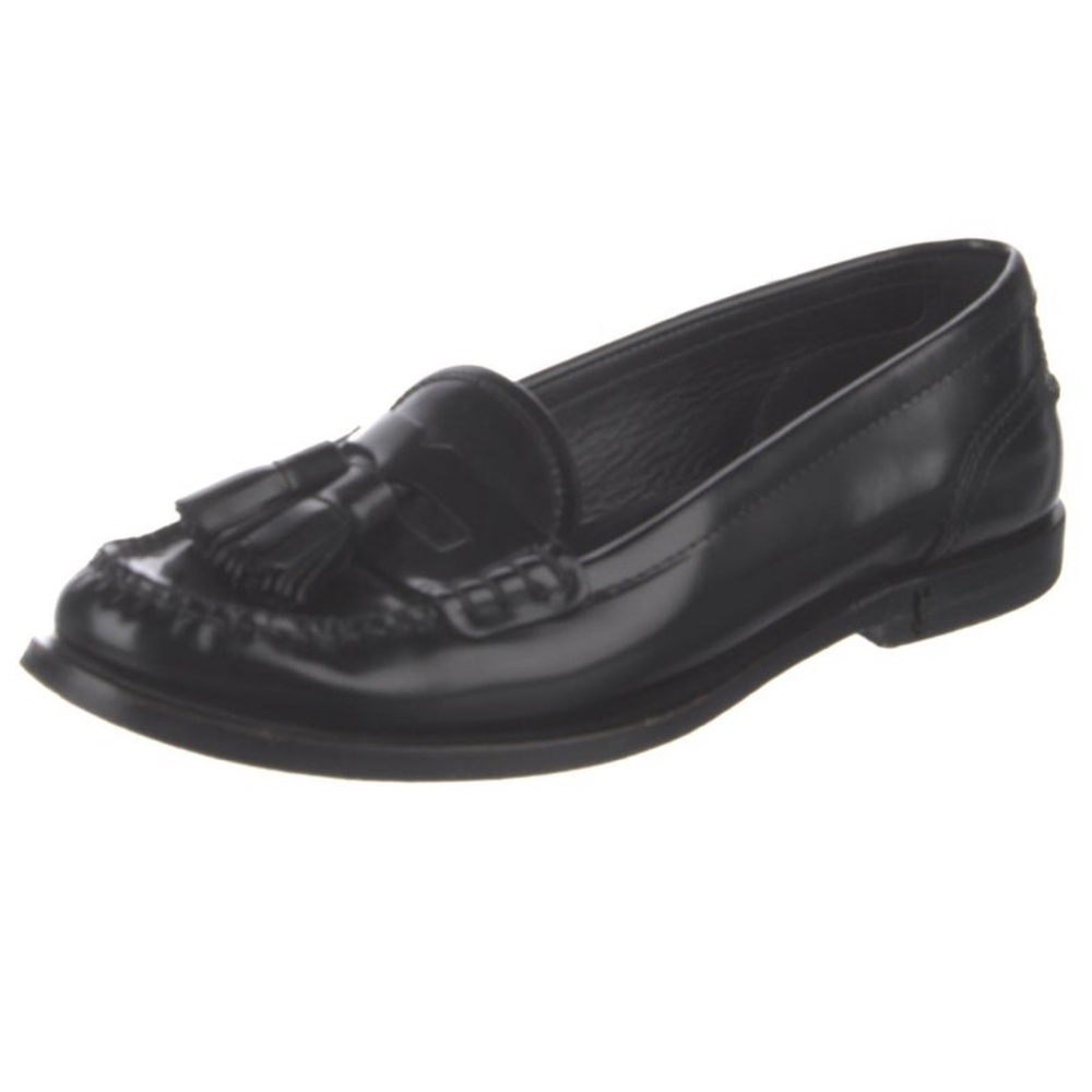 Saint Laurent Leather Tassel Accents Loafers